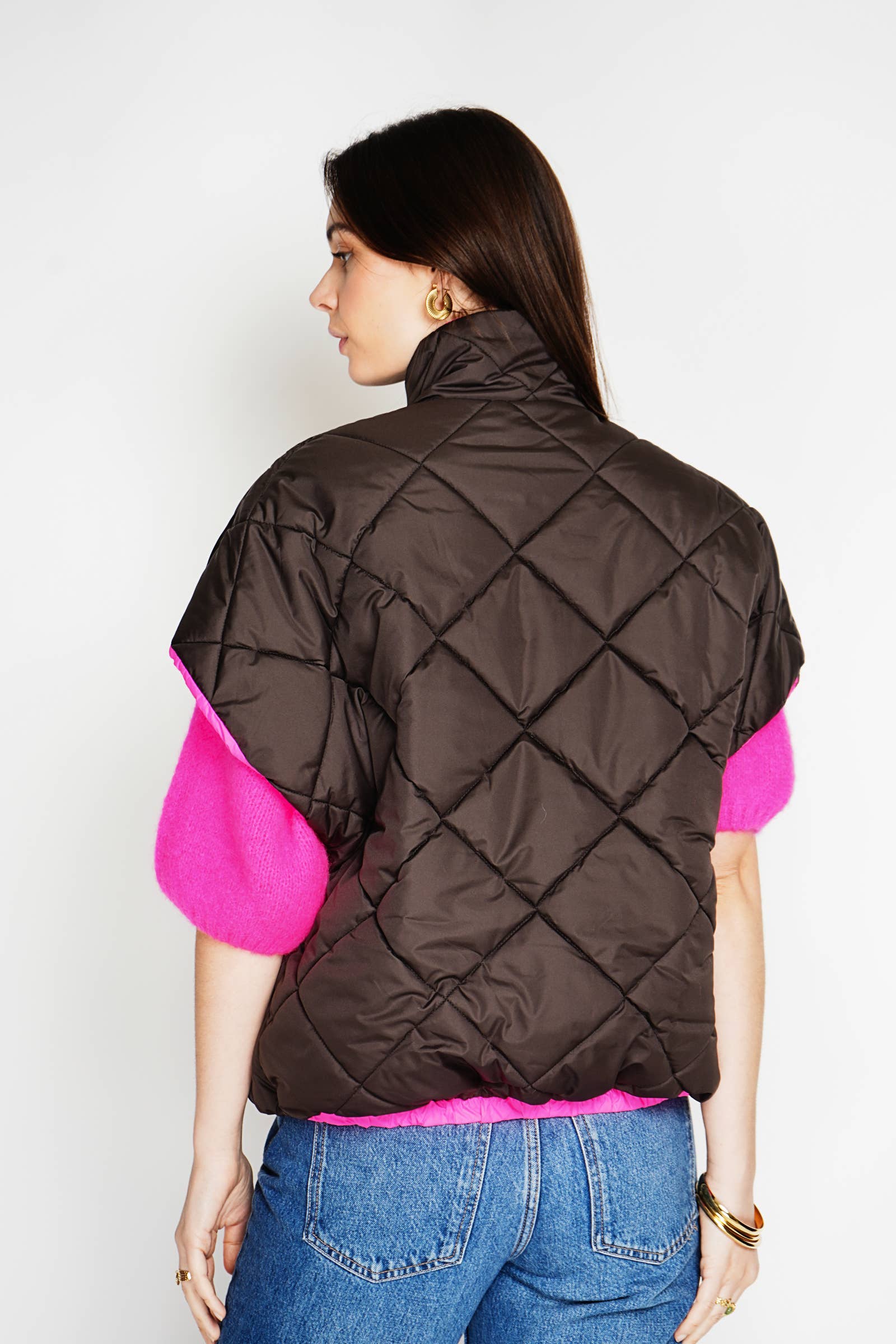 NOELINE - Wholesale Puffer Jacket - Women's - Reversible quilted jacket 8858-UNI5