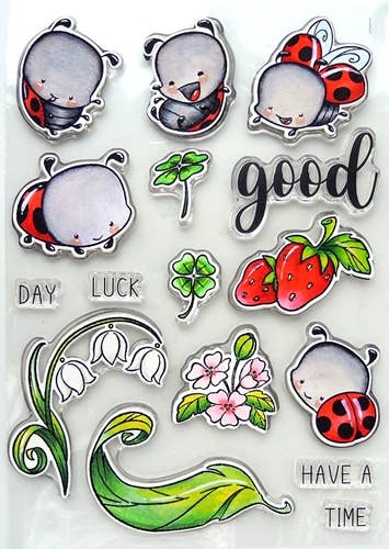 Impronte D'Autore - Wholesale Rubber/Decorative Stamp - Ladybug transparent polymer stamps4