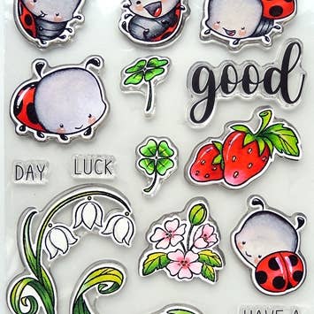 Impronte D'Autore - Wholesale Rubber/Decorative Stamp - Ladybug transparent polymer stamps4