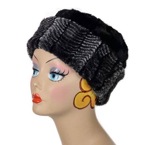 PANDEMONIUM - Wholesale Cloche Hat - Women's - Cuffed Pillbox, Reversible - Two-Tone4