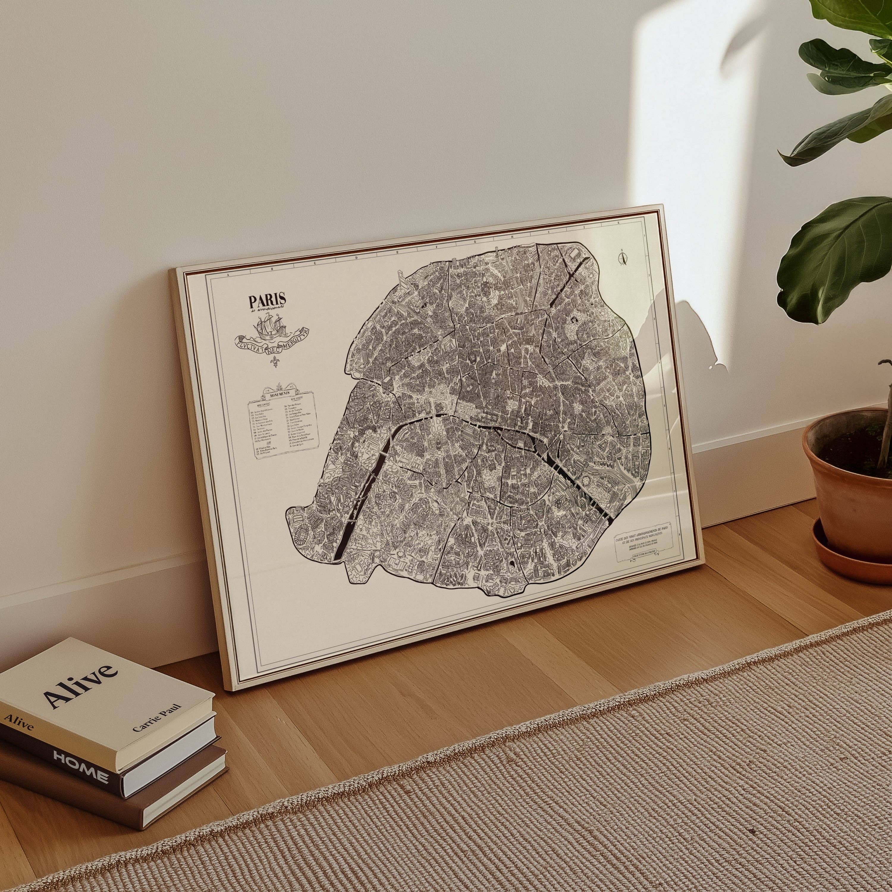 EMILIE ETTORI ILLUSTRATION - Wholesale Art Print - Paris Map Poster6