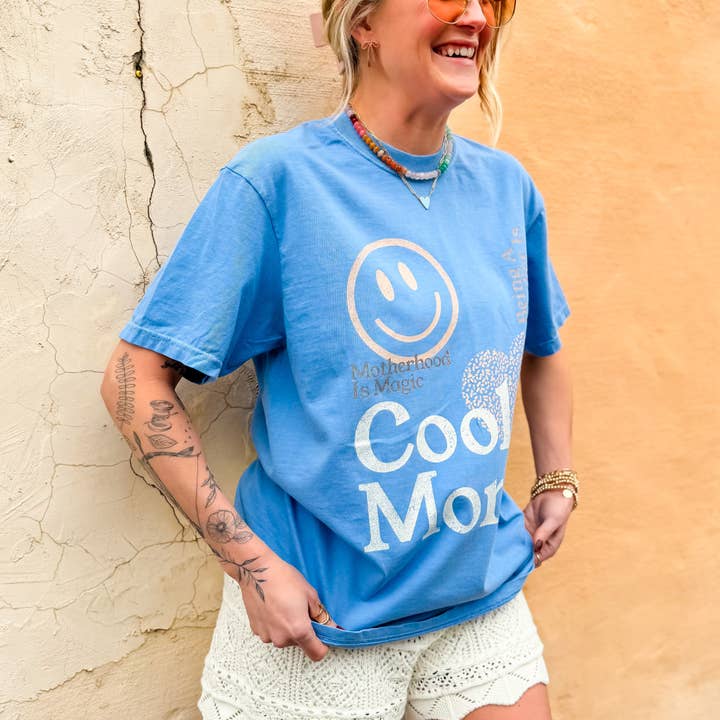 Washed Denim She's A Cool Mom Tee for wholesale on Faire1