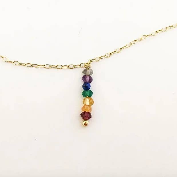 MundoconAlma* - Venta al por mayor Collares con colgantes/abalorios - Collar cadena - Plata/Plata con baño - Piedras - Chakras