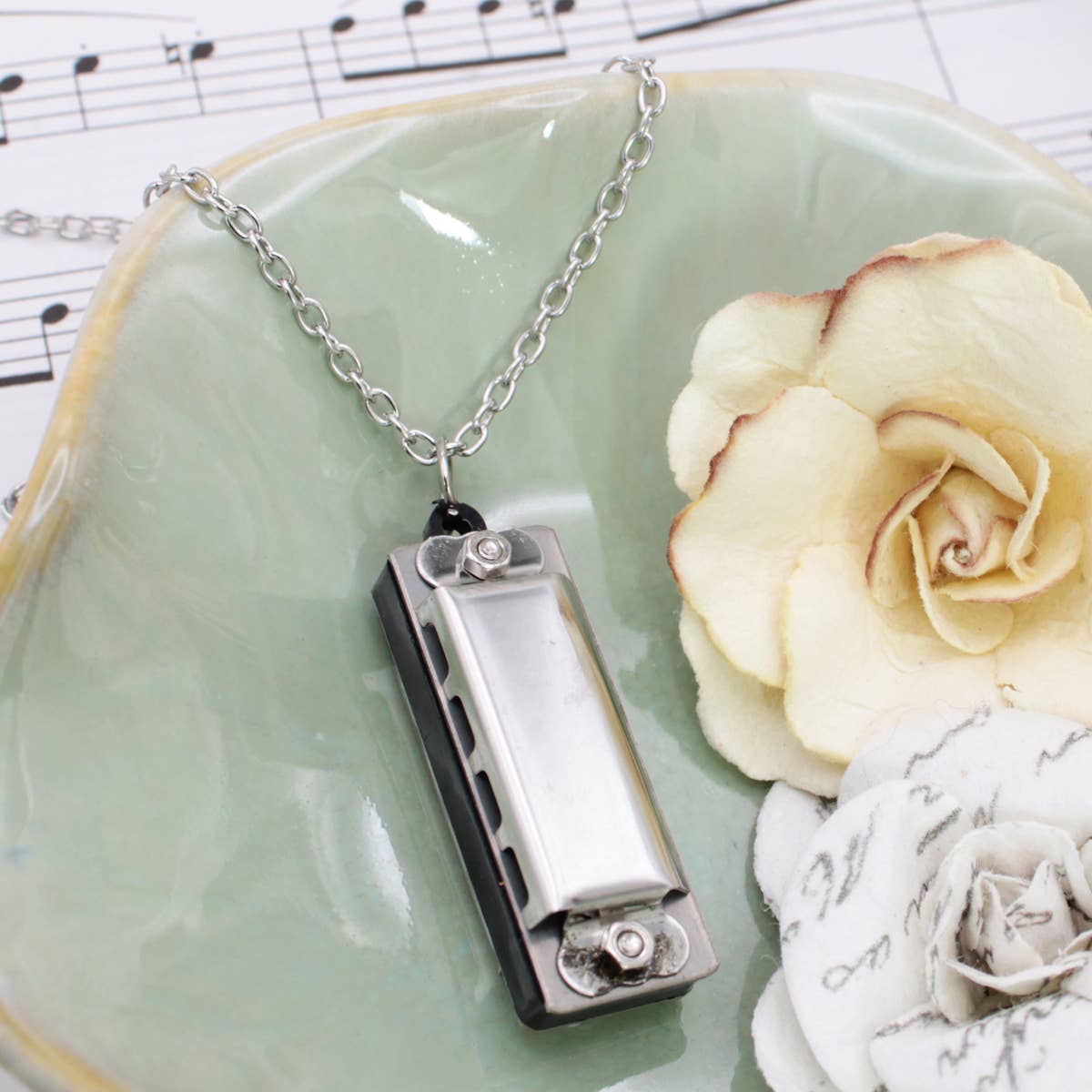 ZAD – Engroshandel Halskæde med vedhæng – Sølv Harmonica halskæde3