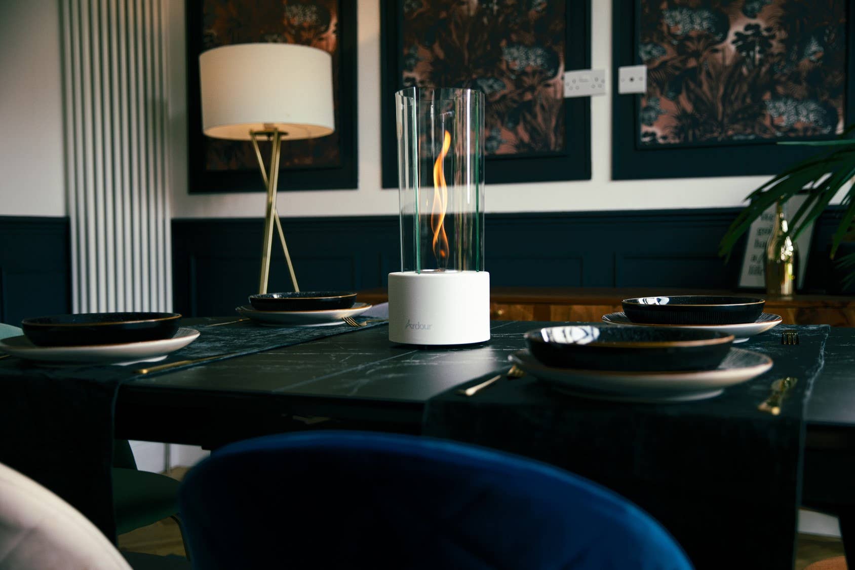 Neon Kactus – wholesale Decorative tabletop object – Ardour Enya - Indoor & Outdoor Tabletop Fire Pit - (Cream)3