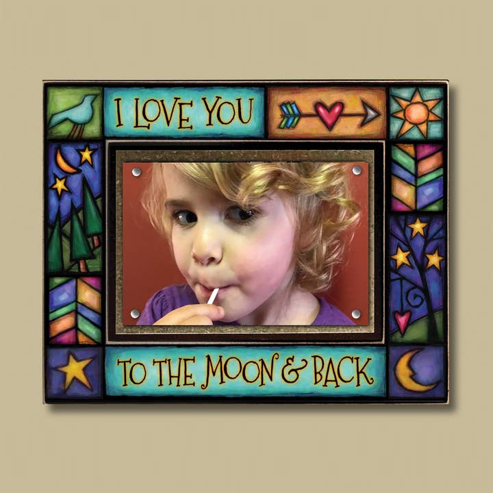 Macone Clay / Spooner Creek - Wholesale Picture Frame - Kids & Baby - WAF75 - Love You to Moon and Back Picture Frame