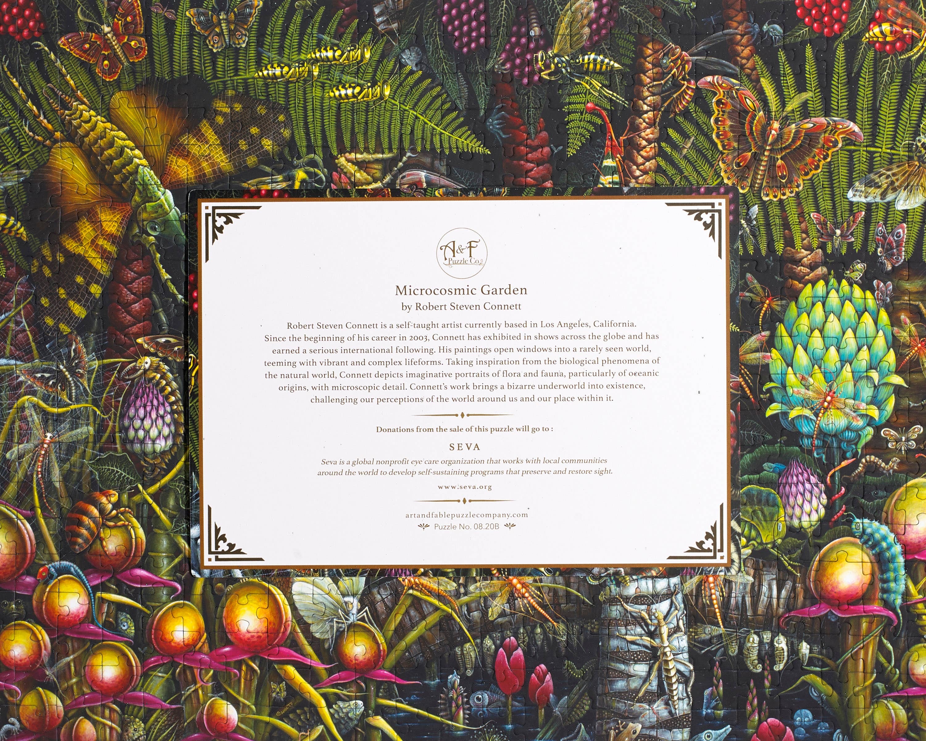 Art & Fable Puzzle Company, LLC - Vente Puzzle – adulte - Microcosmic Garden ; Puzzle 500 pièces au toucher velours3