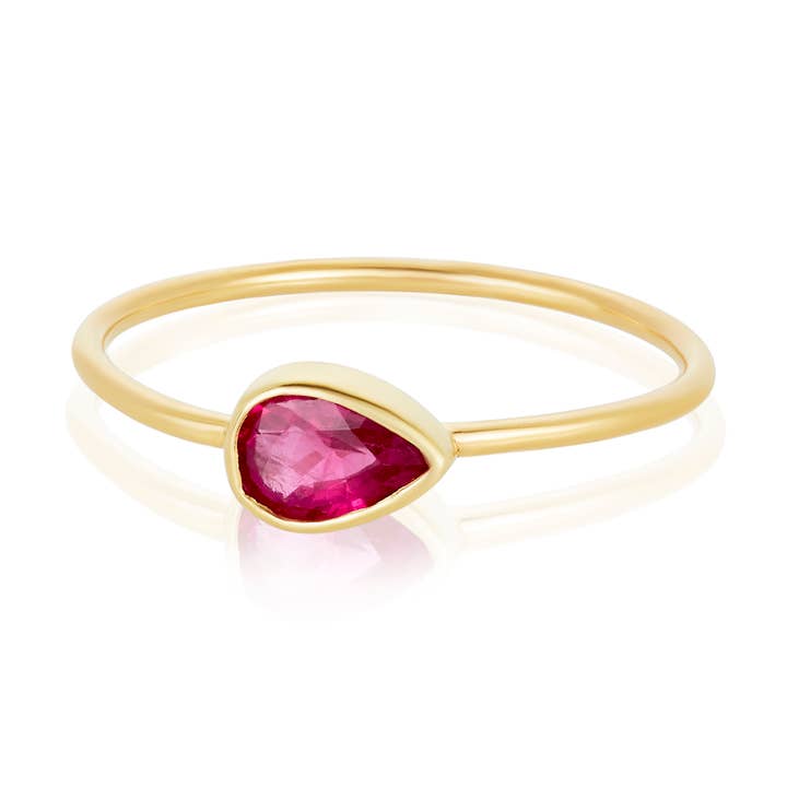 Raindrop In Ruby Ring for wholesale by Mabel Chong