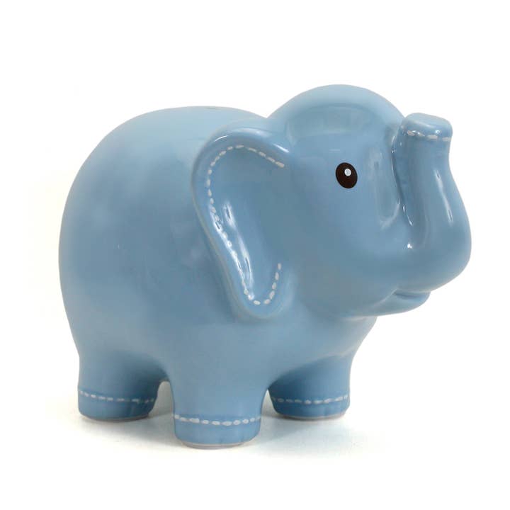 Large Blue Elephant Bank for wholesale by Child To Cherish®
