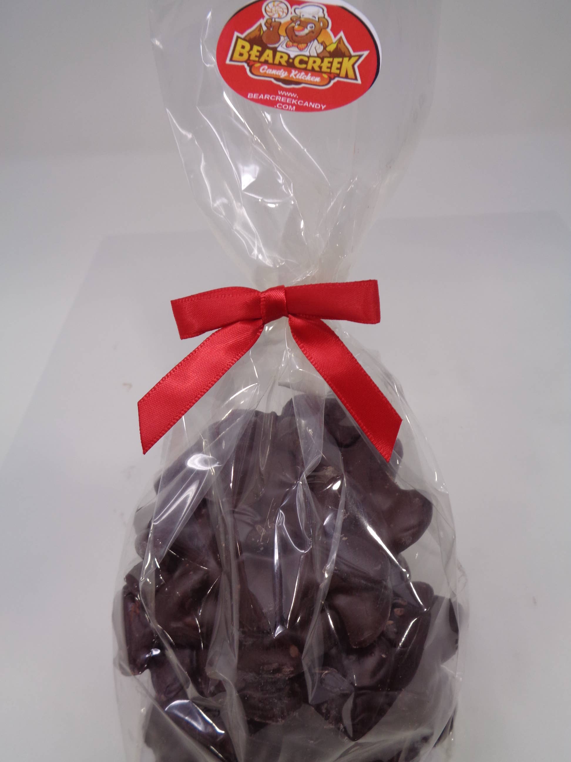Bear Creek Candy Kitchen – wholesale Chocolate-covered sweets – 🍫Dark Chocolate Almond Cluster💖Chocolate Covered Raisins🍫 1 lb Bags1
