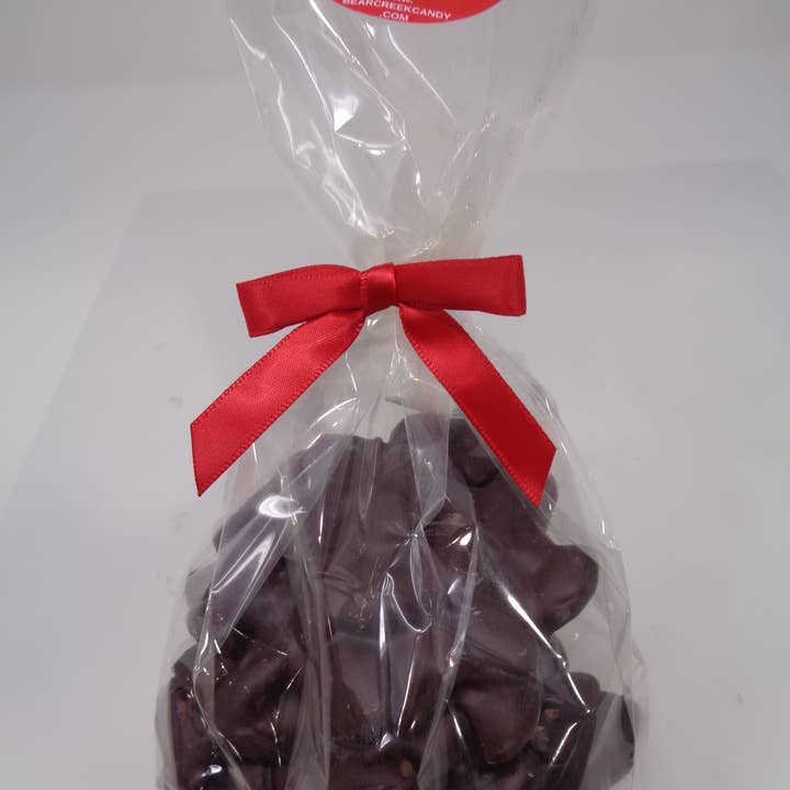 Bear Creek Candy Kitchen – wholesale Chocolate-covered sweets – 🍫Dark Chocolate Almond Cluster💖Chocolate Covered Raisins🍫 1 lb Bags1