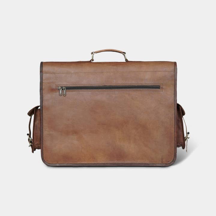MaheTri LLC - Leather & Lifestyle Goods – wholesale Briefcase – Unisex – Vintage Leather Briefcase Messenger Bag