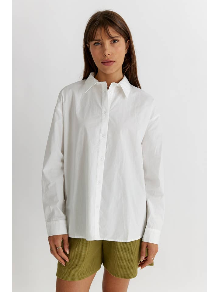MOD REF - Wholesale Button Down Shirt - Women's - The Ema Top | Collared Button-Down Top36