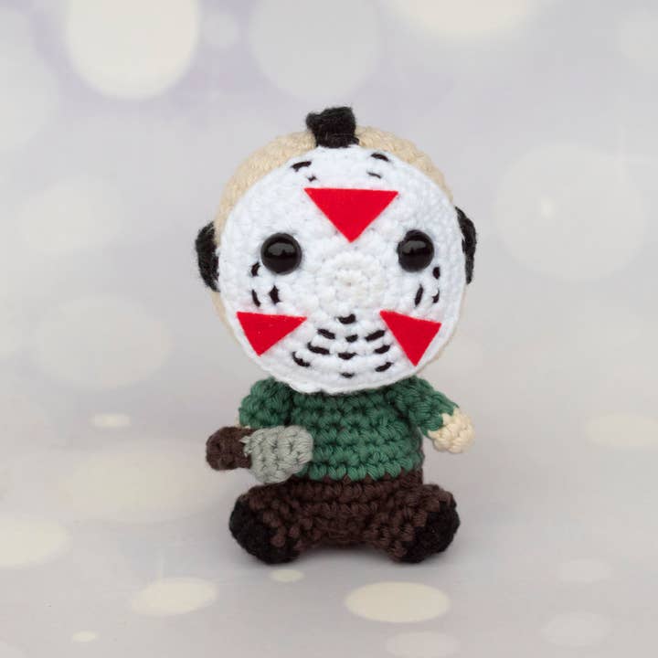 TOMOPOD LLC - Wholesale Stuffed/Plush Toy - Kids & Baby - Crochet Mini Jason Voorhees, Funny Doll Crochet Decor, Gift