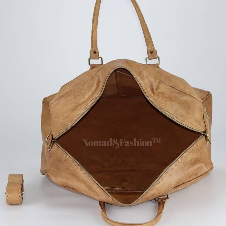 NOMAD&FASHION – wholesale Duffelväskor – Dam – Äkta handgjord läder duffel gymväska över natten Weekender bagage och resor