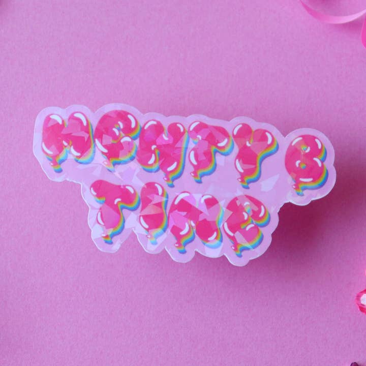 Muty B Time Vinyl-Aufkleber, wasserfest, holographisch, glitzernd für den Großhandel von Sticker Hardly Know Her