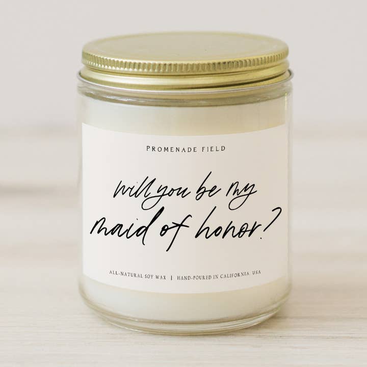 Wil je mijn bruidsmeisje soja kaars zijn voor wholesale door Promenade Field