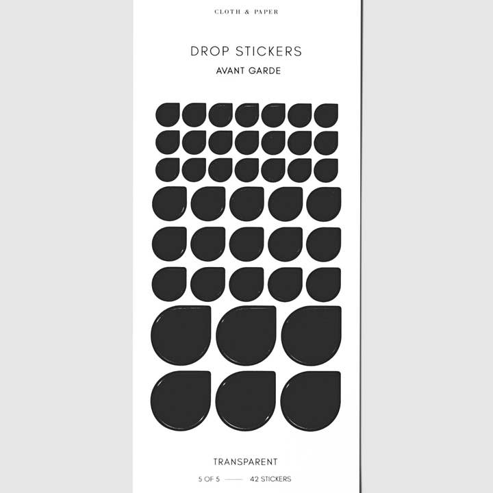 Cloth & Paper - Wholesale Sticker - Minimal Shape Sticker Set | Transparent | Drops17