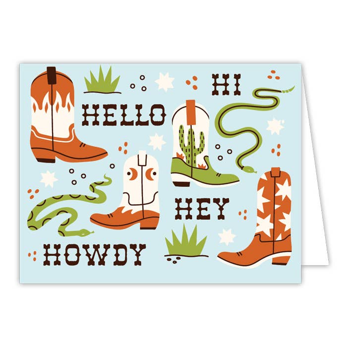 Hej Hej Howdy Hey hälsningskort för wholesale av RosanneBeck Collections