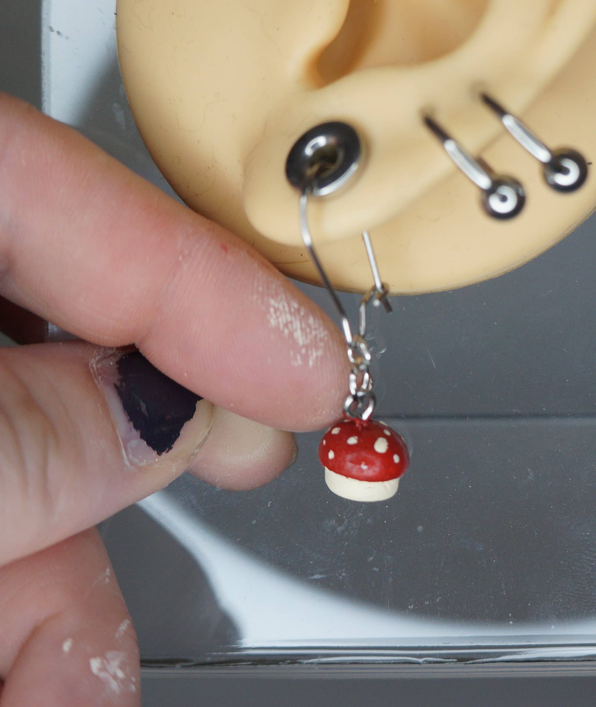 Goblin Grimm Gifts - Wholesale Clip-On Earrings -  Micro Mushroom earrings4