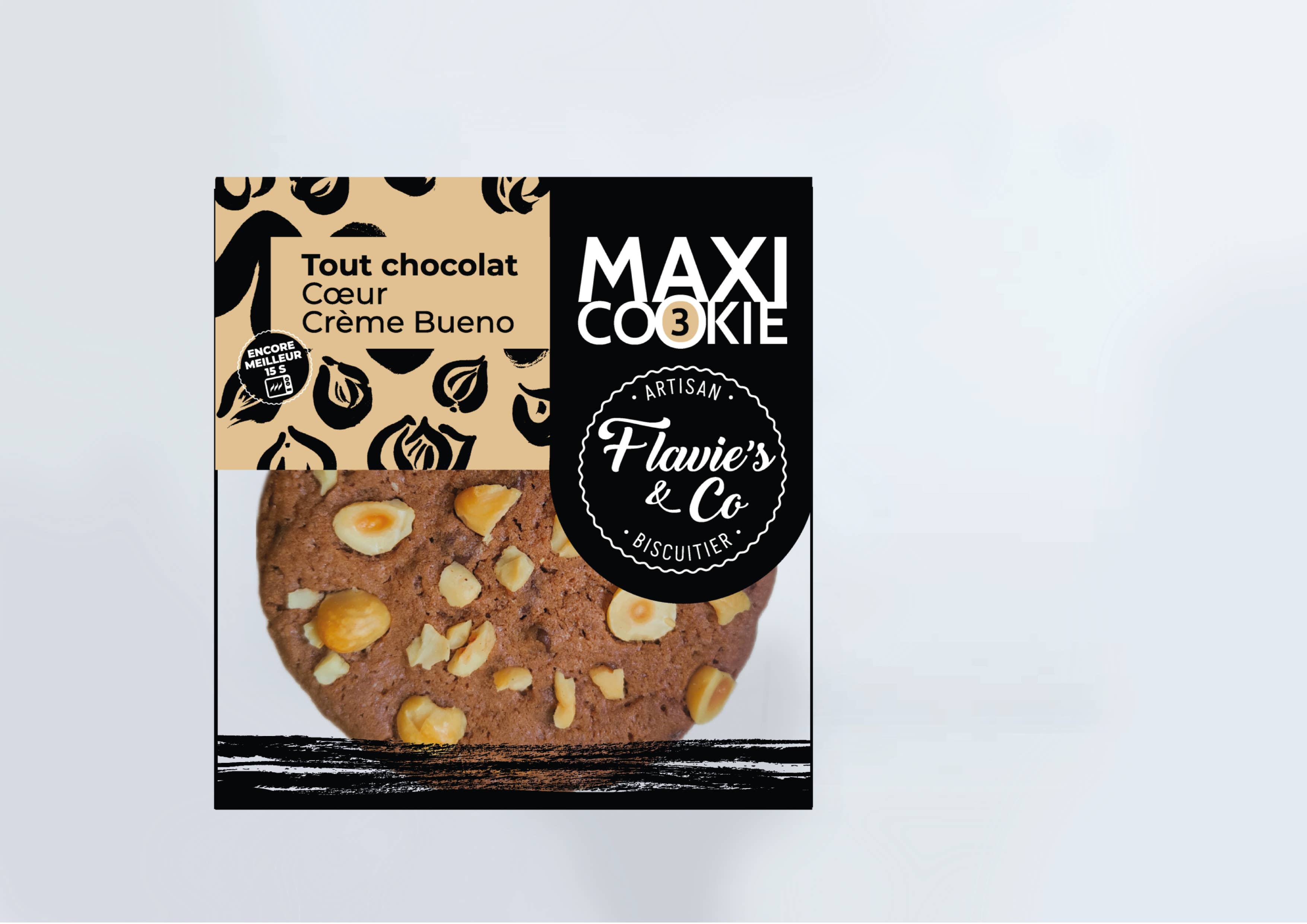 Flavie's & Co - Vendita all'ingrosso Biscotti - Maxi cookie al cioccolato con cuore cremoso Bueno