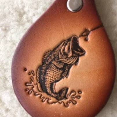 Lindy Leather - Vente Porte-clés – unisexe - Porte-clés en cuir fait main pour animaux sauvages - Chasse et pêche4