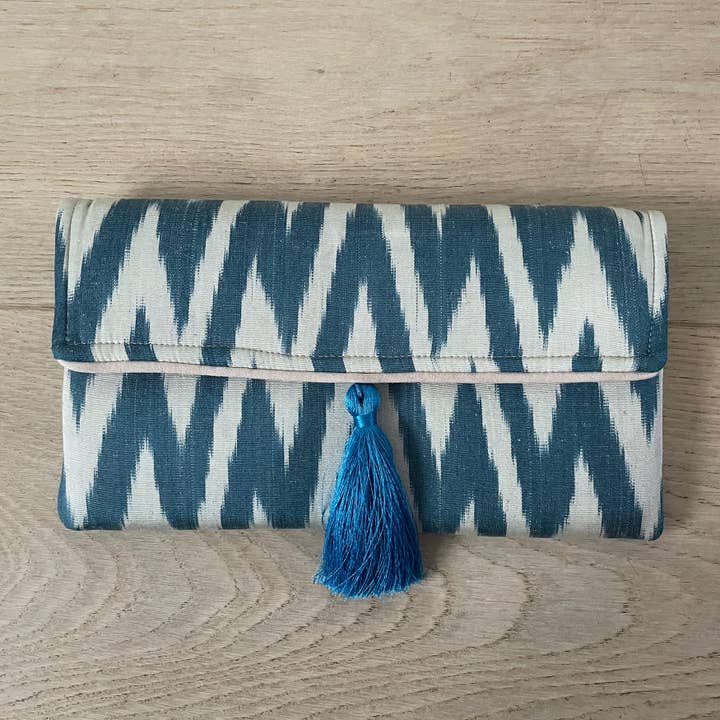 Silk Ikat Handbag Clutch IK22417-06 for wholesale by Wildash London
