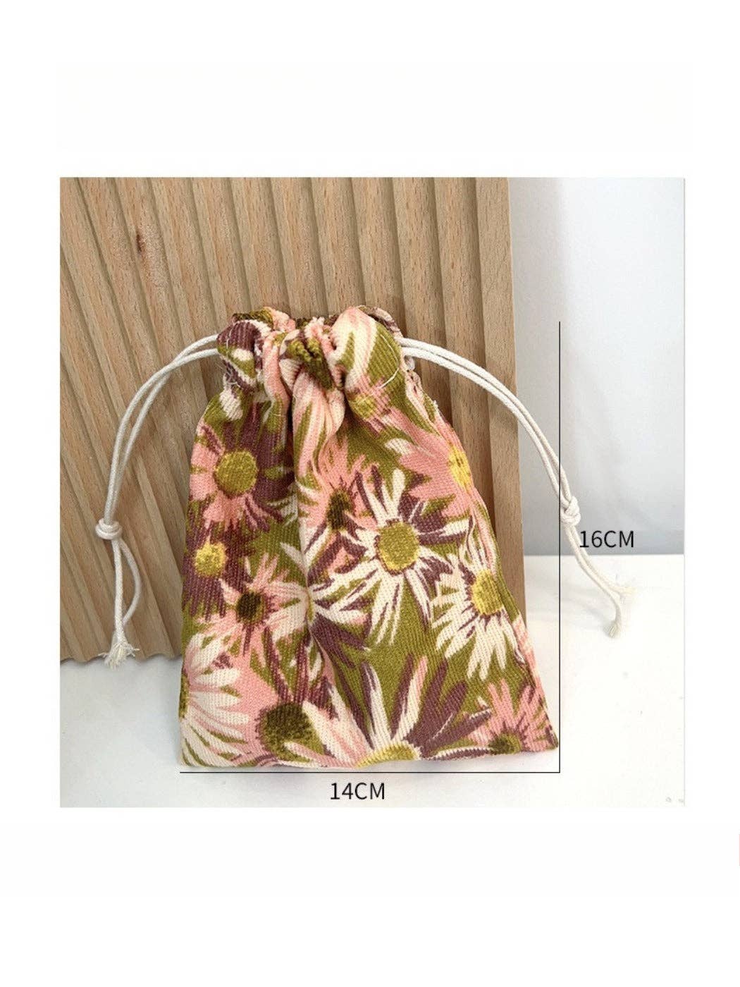 Funkyrel® Atzbranding Limited - Wholesale Pouch - Women's - Cosbai - Floral Drawstring Pouch - Mini & Portable11