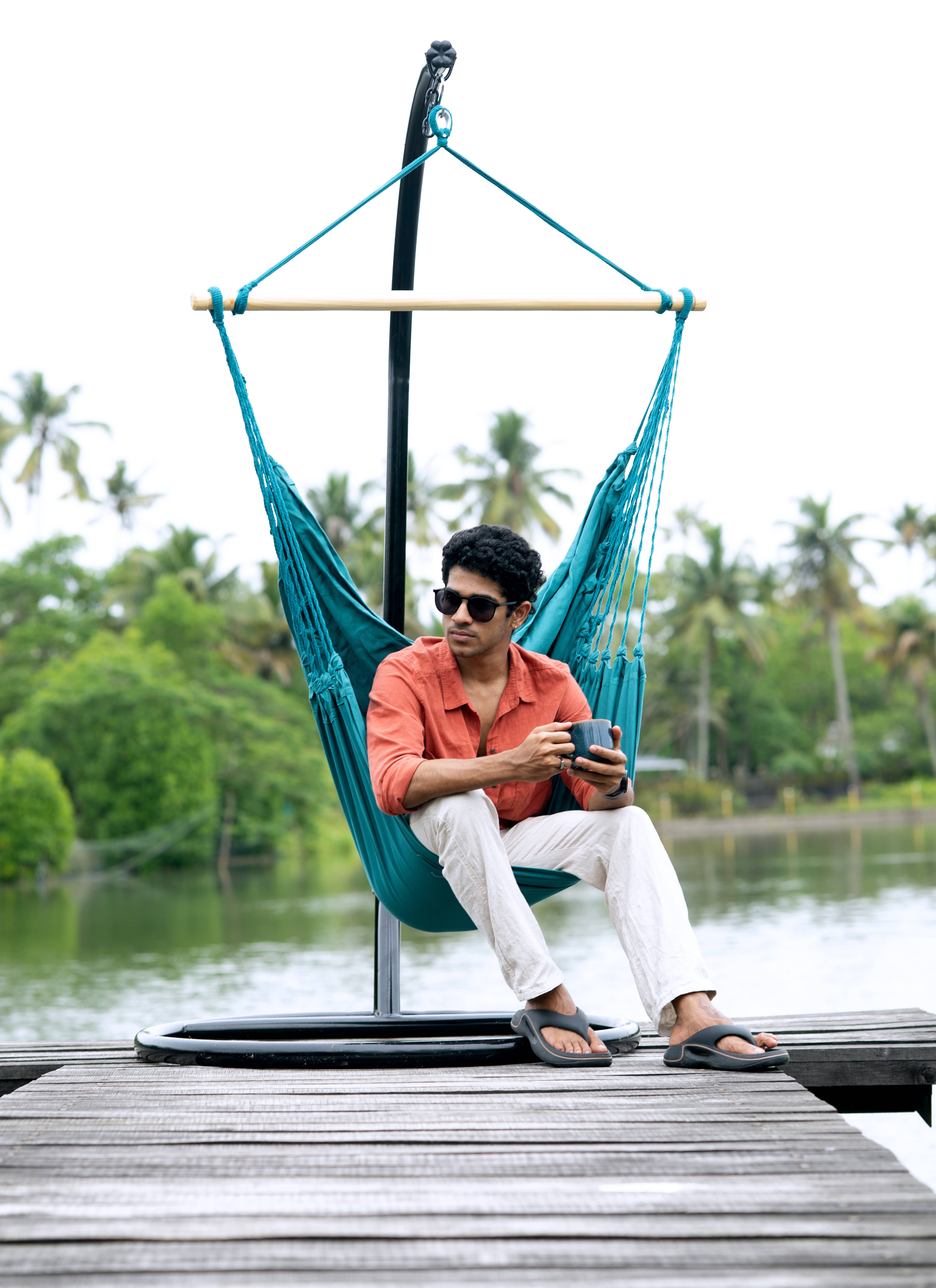 Calloway Mills - Vente Hamac - Chaise-hamac tropical Calloway Mills bleu sarcelle3