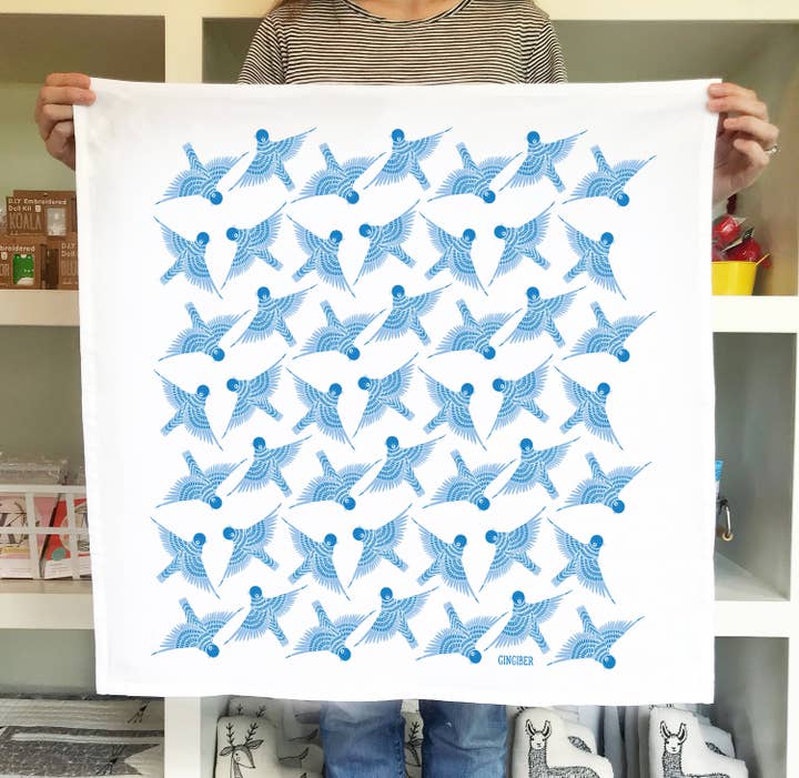 Gingiber - Wholesale Tea Towel - Bluebird Tea Towel – Spring Kitchen Accent10