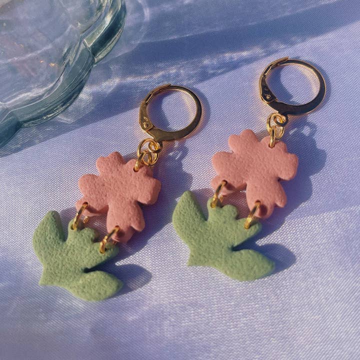 Boucles d'oreilles Spring Bloom | Pâte polymère pour la vente par CatBird&Tea