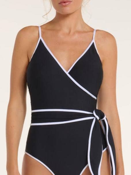 Fato de Banho Inteiro com Decote em V e Envolvente Amelia por atacado de Hermoza