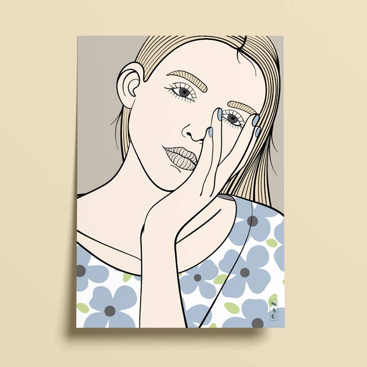 Astrid | Print for wholesale by Nathalie Anna Gill
