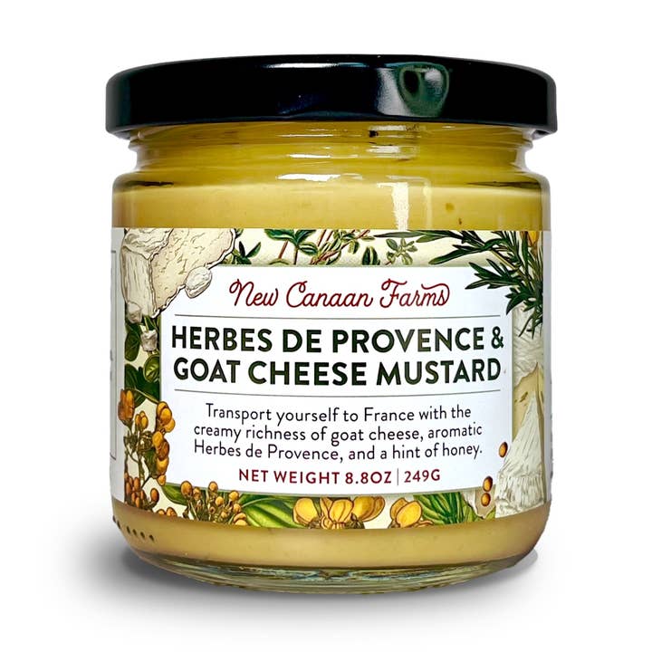 Goat Cheese & Herbes de Provence Mustard Case Pack for wholesale by New Canaan Farms
