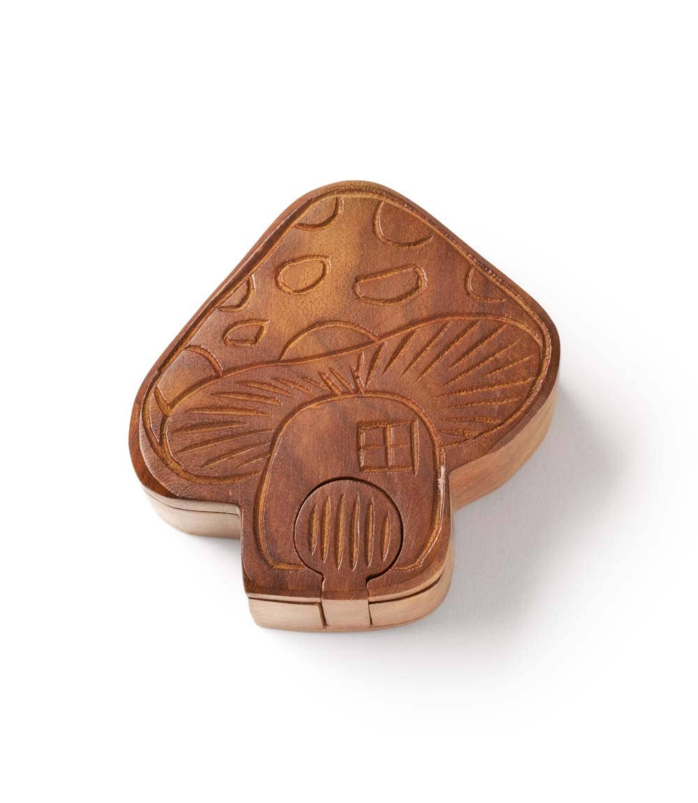 Matr Boomie Fair Trade - Wholesale Decorative Box - Mushroom Puzzle Box - Handcrafted Sheesham Wood