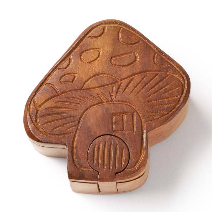Matr Boomie Fair Trade - Wholesale Decorative Box - Mushroom Puzzle Box - Handcrafted Sheesham Wood0