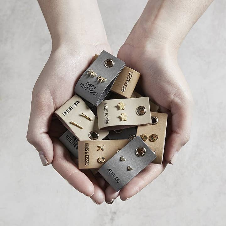 Santa Barbara Design Studio by Creative Brands - Wholesale Stud/Post Earrings - Leather Tag Earrings - Circle1