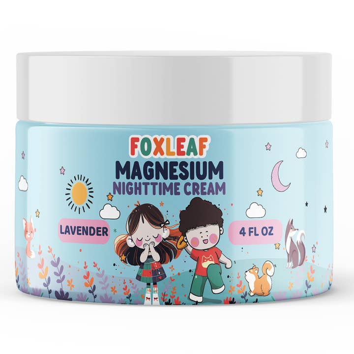 Foxleaf Organics - Wholesale Massage Oil/Gel - Magnesium Cream for Kids with Shea Butter & Lavender - 4oz