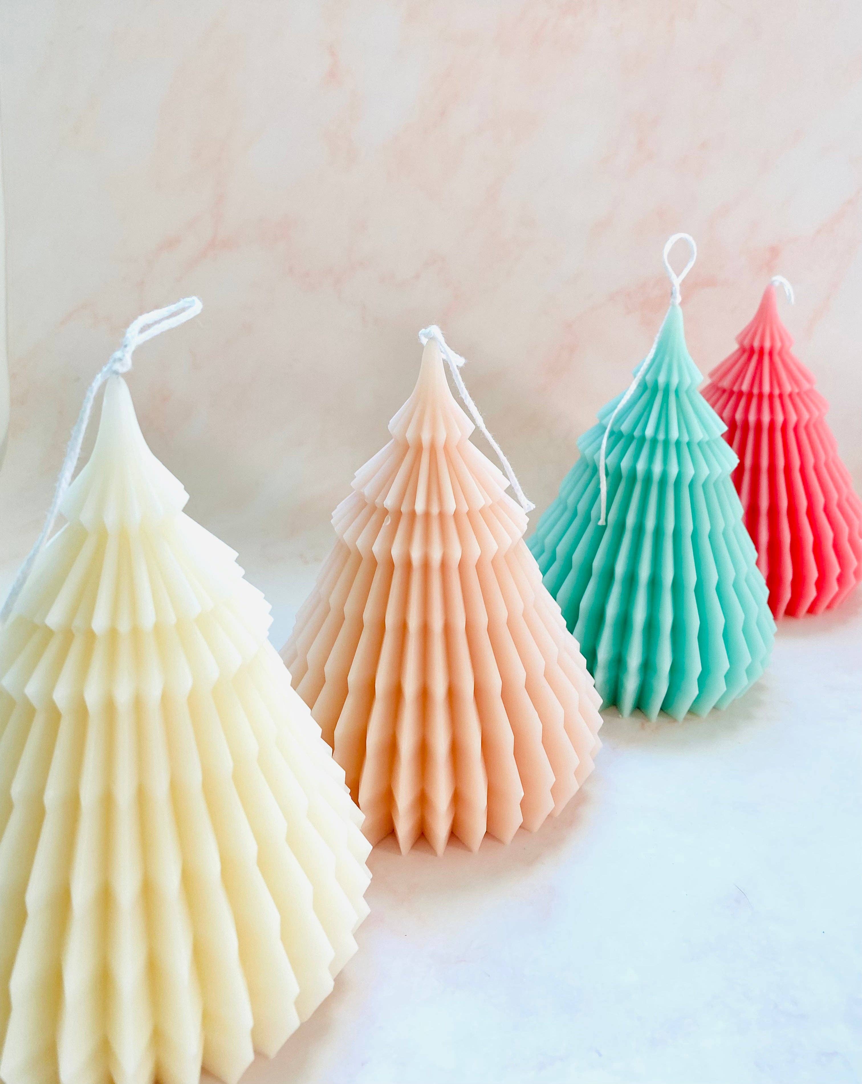 Maple + Love - Wholesale Novelty Candle - Large Origami Christmas Tree Beeswax Candle5