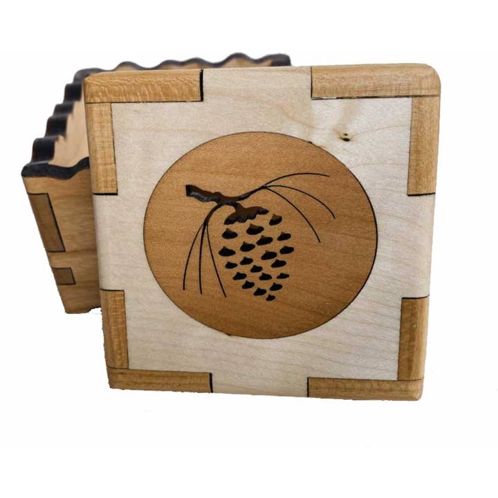 6005 Pine Cone In-lay Box for wholesale by Wood You Tell Me, Inc.