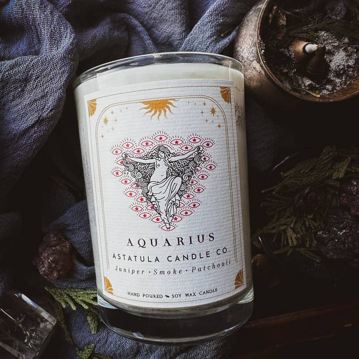 Astatula Candle Co. – wholesale Jar/filled candle – Aquarius Zodiac Candle