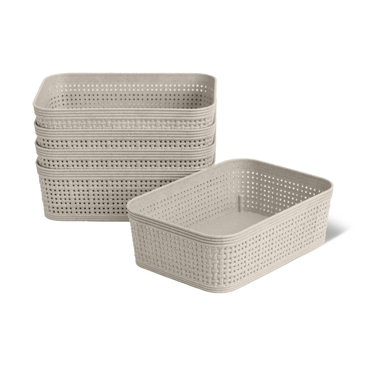 Core Home - Wholesale Basket - 5pk XS Wheat Straw Baskets - Vanilla2