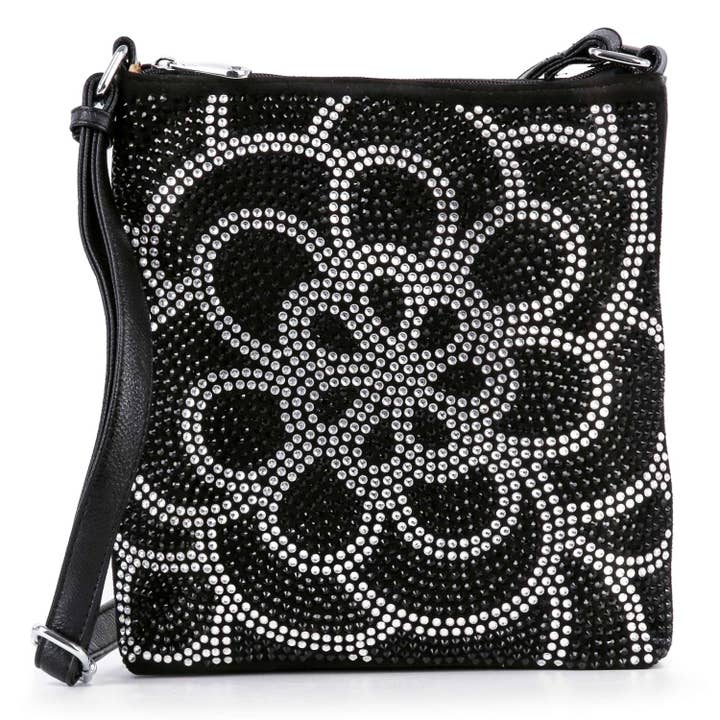 Stunning Rhinestone Design Crossbody Sling for wholesale by Handbag Express
