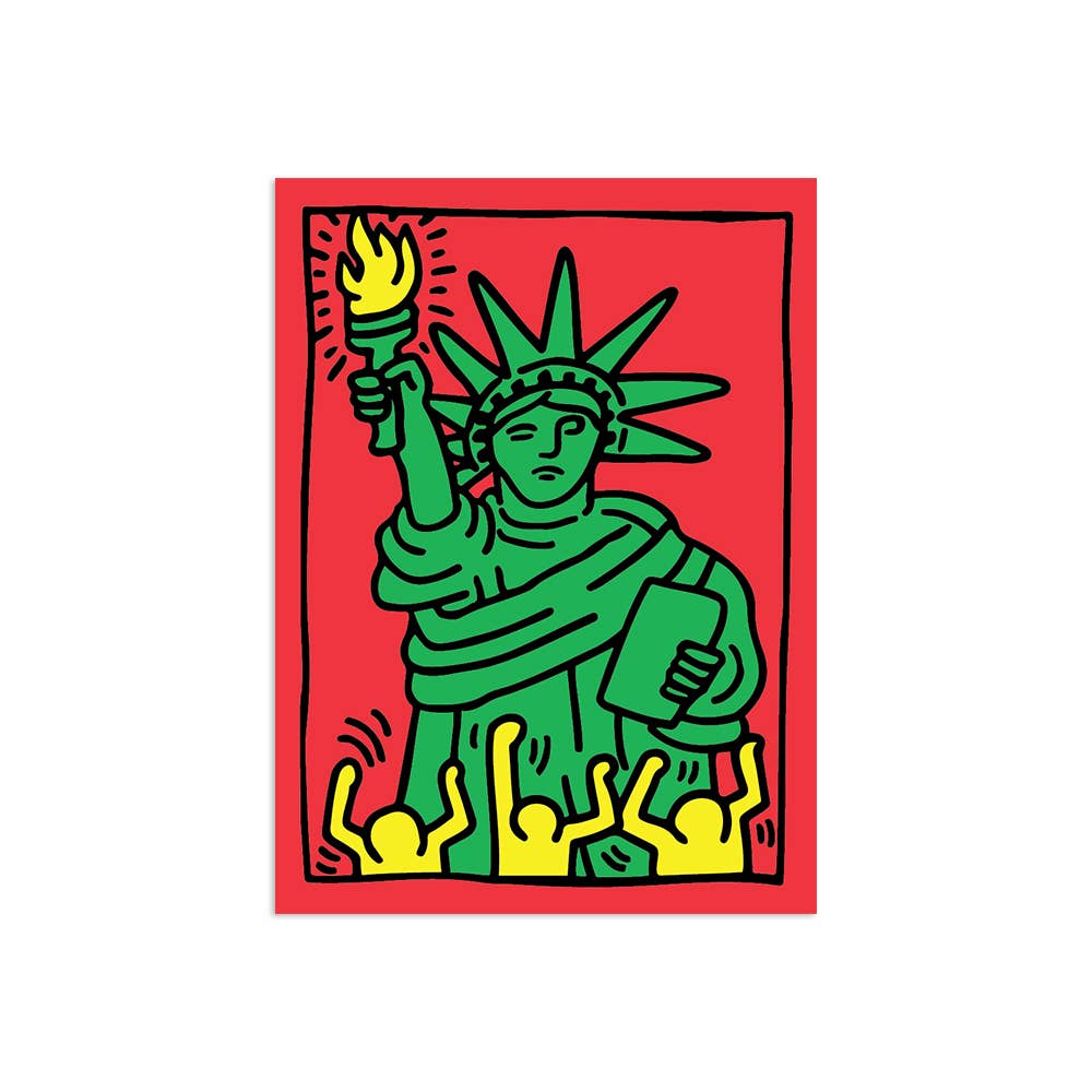 Apply Stickers - Wholesale Sticker - Statue of Liberty by Keith Haring - Die-Cut Sticker
