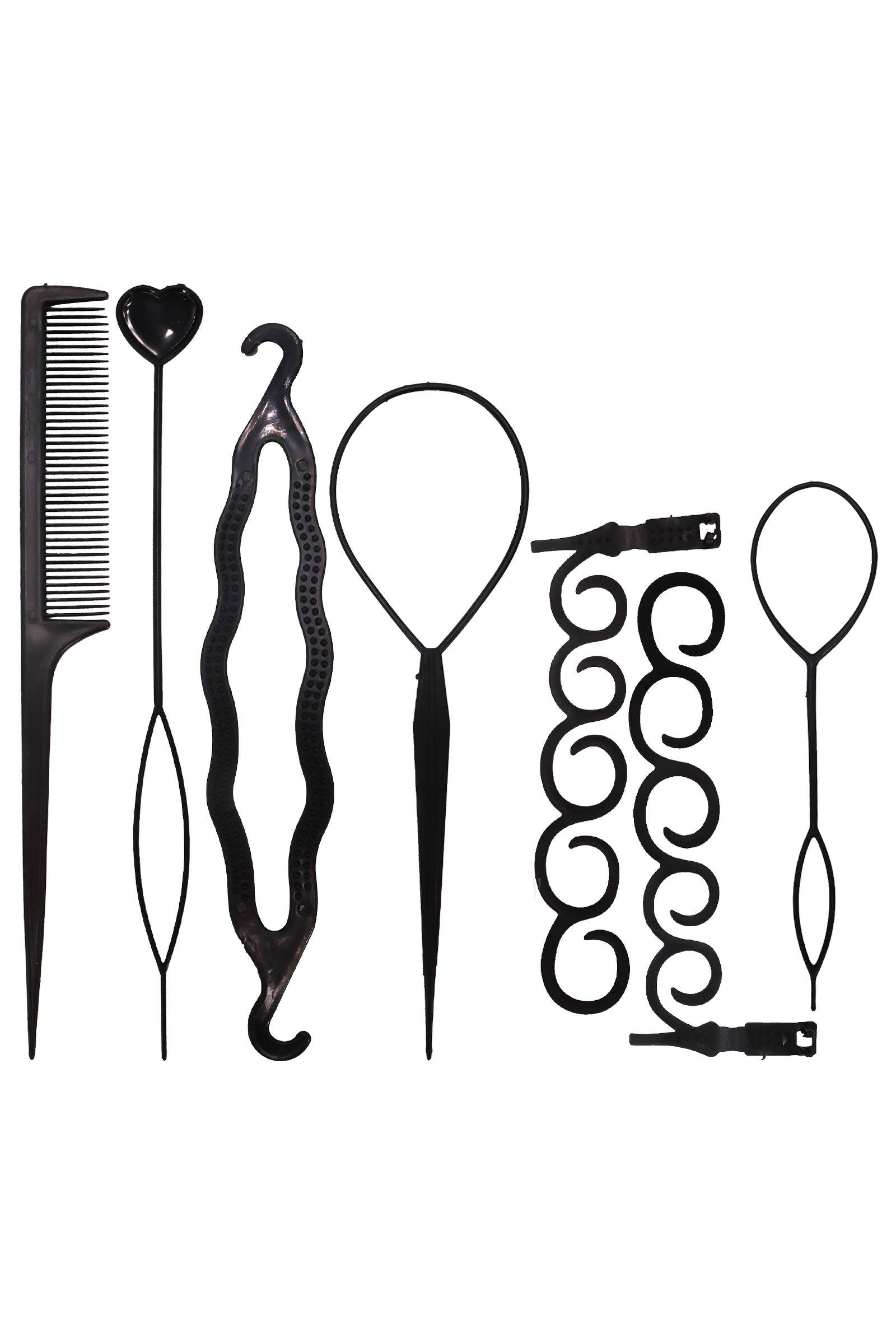 AS SHOWN 7-piece Diy Hair Braiding And Styling Tools Set for wholesale on Faire1