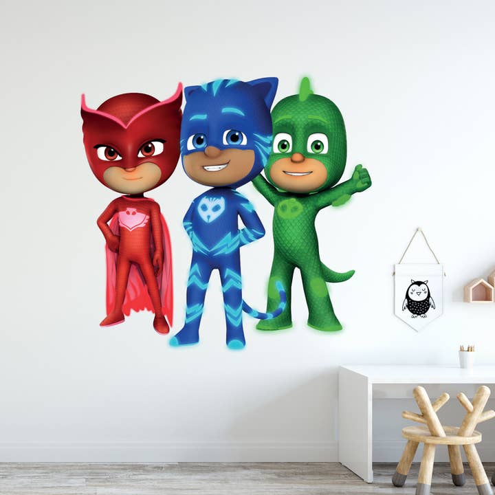 PJ Masks Wall Sticker - Group Of 3 Standing Wall Art for wholesale by Themed