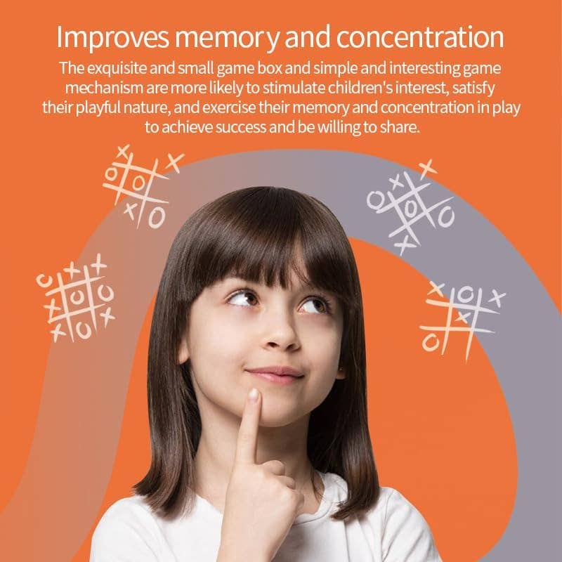 VIGOR - Venta al por mayor Juego de ingenio - Niños - Juego de Tic Tac Toe 4 en 1 - Consola educativa portátil2