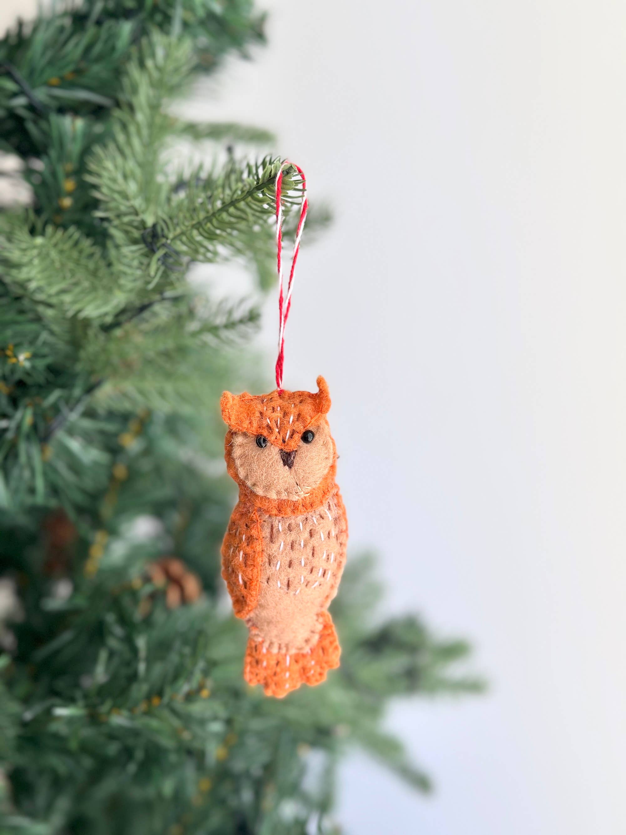 Ganapati - Wholesale Ornament - Hand-Stitched Owl Ornament3