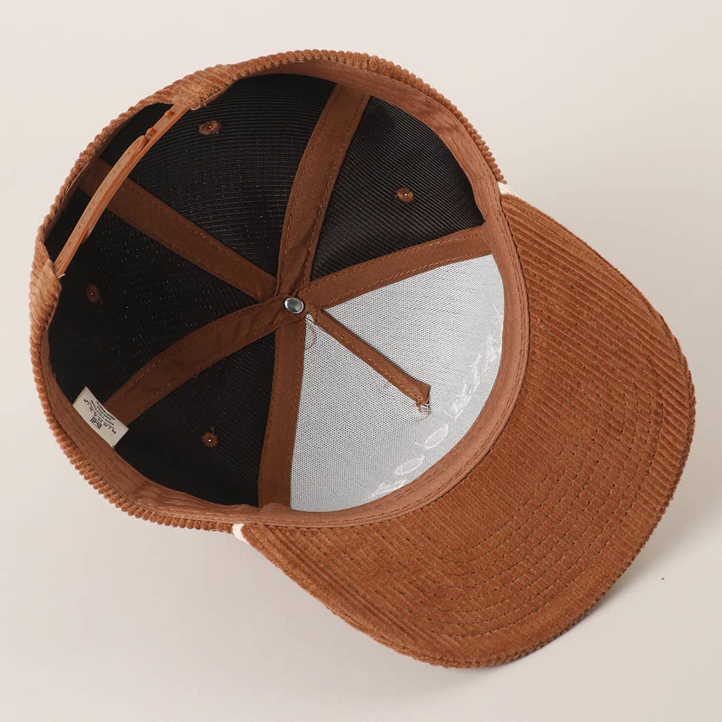 CORDUROY 3003 Cappello Ricamato in Velluto a Coste Personalizzato - La Tua Città e Stato in vendita all'ingrosso su Faire9