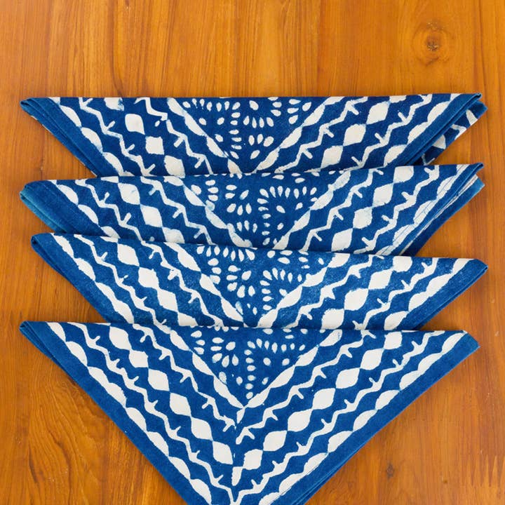 Sevya Handmade - Wholesale Dinner & Cloth Napkin - Indigo Napkin Set